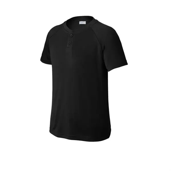 Sport-Tek Youth PosiCharge Competitor 2-Button Henley