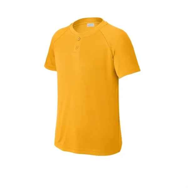 Sport-Tek Youth PosiCharge Competitor 2-Button Henley