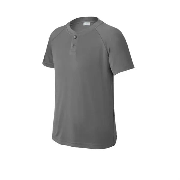 Sport-Tek Youth PosiCharge Competitor 2-Button Henley
