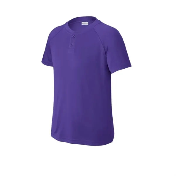 Sport-Tek Youth PosiCharge Competitor 2-Button Henley