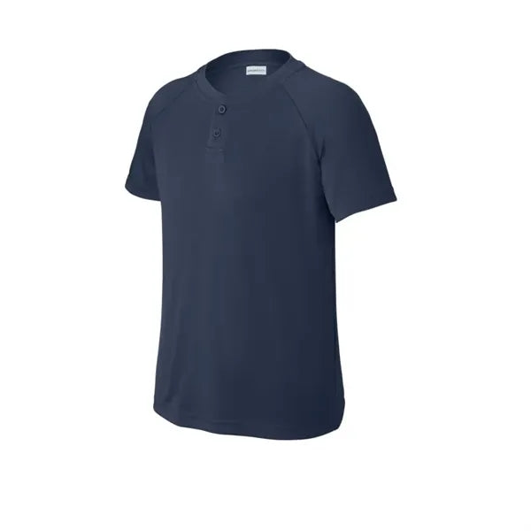 Sport-Tek Youth PosiCharge Competitor 2-Button Henley
