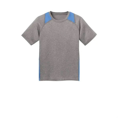 Sport-Tek Youth Heather Colorblock Contender Tee.