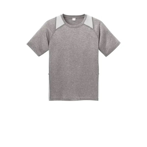 Sport-Tek Youth Heather Colorblock Contender Tee.