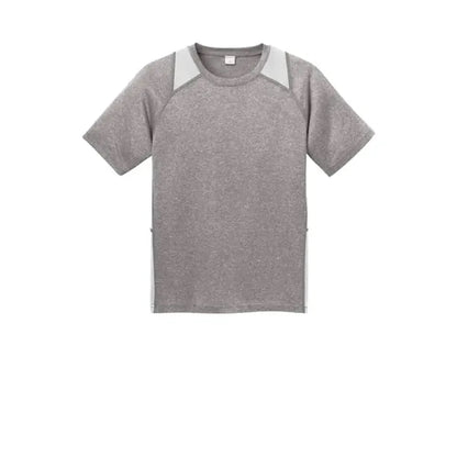 Sport-Tek Youth Heather Colorblock Contender Tee.
