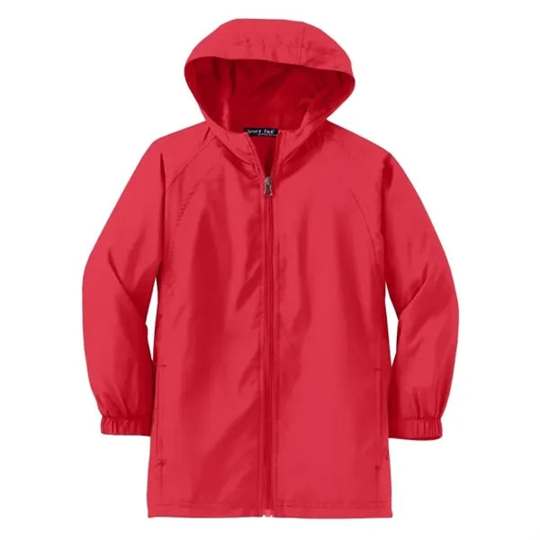 Sport-Tek Youth Hooded Raglan Jacket.