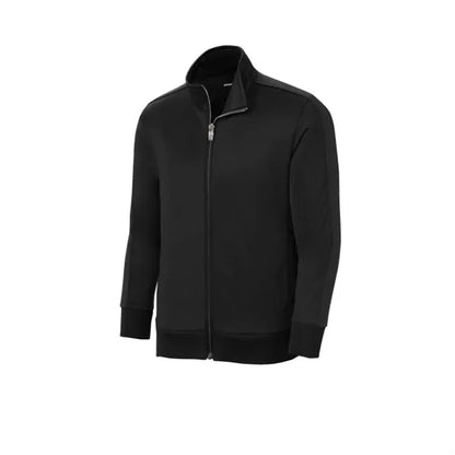 Sport-Tek Youth Tricot Sleeve Stripe Track Jacket.