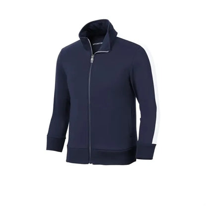 Sport-Tek Youth Tricot Sleeve Stripe Track Jacket.