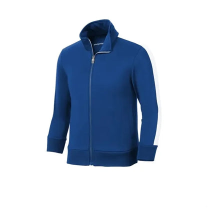 Sport-Tek Youth Tricot Sleeve Stripe Track Jacket.