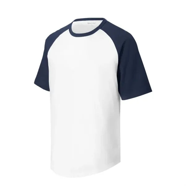 Sport-Tek Youth Short Sleeve Colorblock Raglan Jersey.