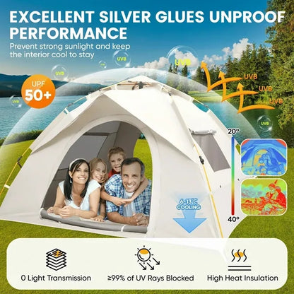 Outdoor Camping Tent Waterproof with Rainfly