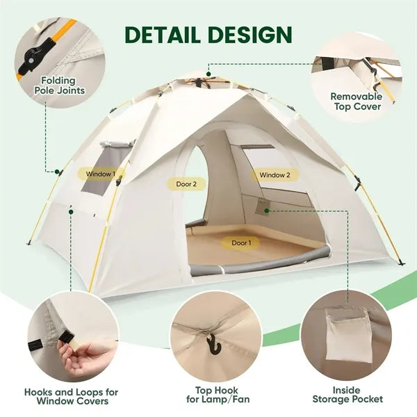 Outdoor Camping Tent Waterproof with Rainfly
