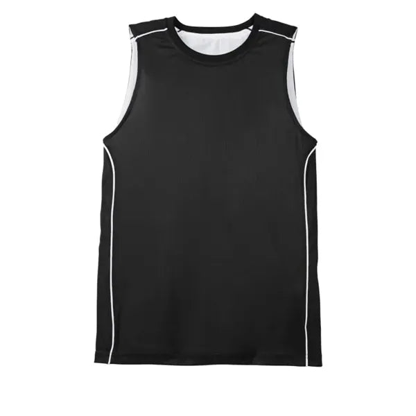 Sport-Tek Youth PosiCharge Mesh Reversible Sleeveless Tee.