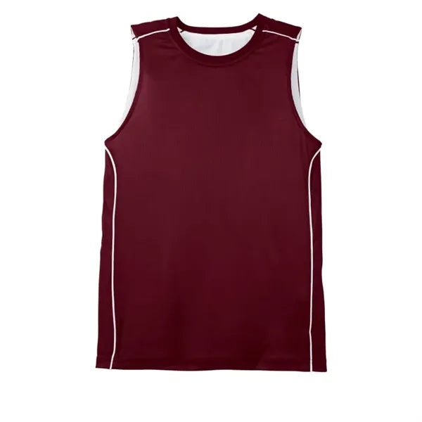 Sport-Tek Youth PosiCharge Mesh Reversible Sleeveless Tee.