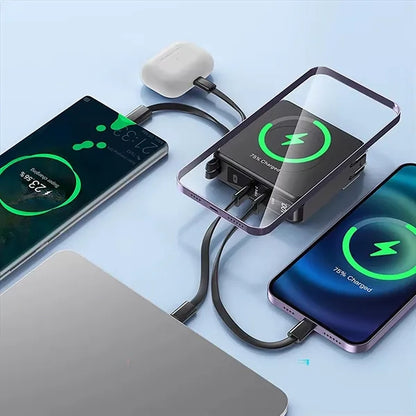 Portable Charger with Wall Plug & Power Bank with Wireless