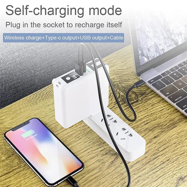 Portable Charger with Wall Plug & Power Bank with Wireless