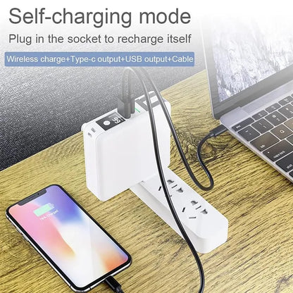 Portable Charger with Wall Plug & Power Bank with Wireless