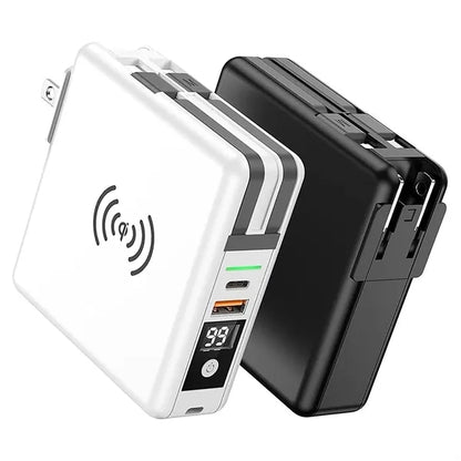 Portable Charger with Wall Plug & Power Bank with Wireless