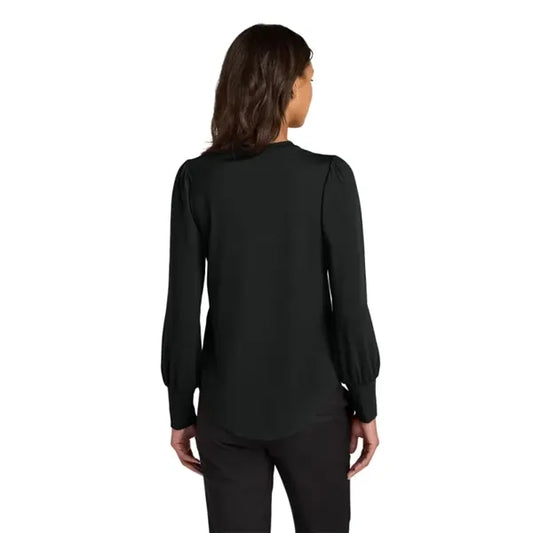 Mercer+Mettle Women's Stretch Jersey Long Sleeve Blouson Top
