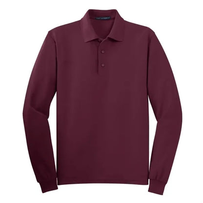 Port Authority Silk Touch Long Sleeve Polo.