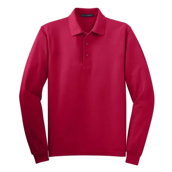 Port Authority Silk Touch Long Sleeve Polo.