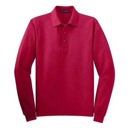 Port Authority Silk Touch Long Sleeve Polo.