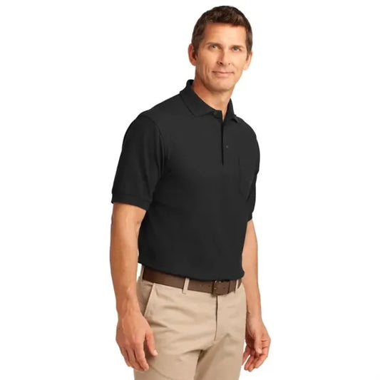 Port Authority Silk Touch Polo With Pocket.
