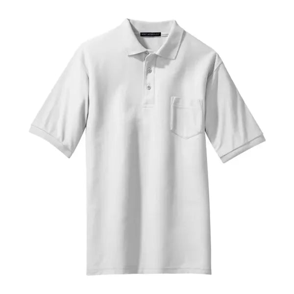 Port Authority Silk Touch Polo With Pocket.
