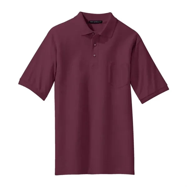 Port Authority Silk Touch Polo With Pocket.