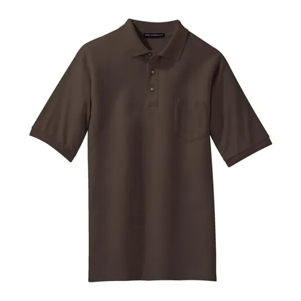 Port Authority Silk Touch Polo With Pocket.