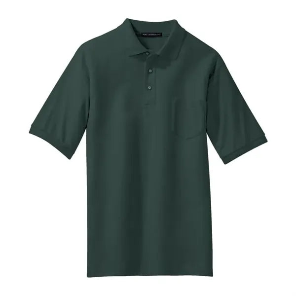 Port Authority Silk Touch Polo With Pocket.