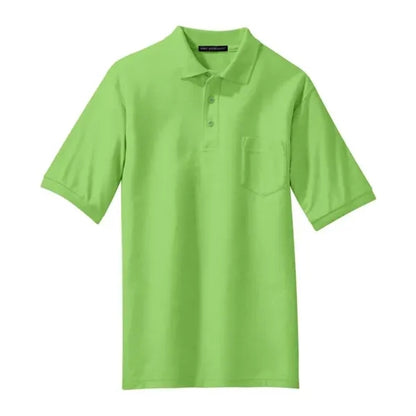 Port Authority Silk Touch Polo With Pocket.