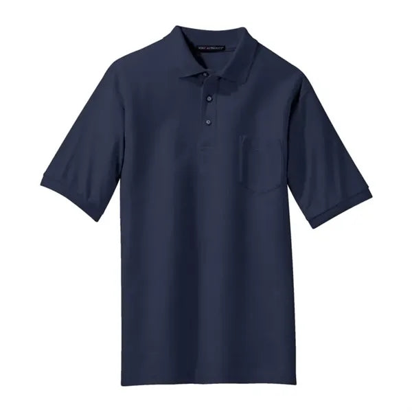 Port Authority Silk Touch Polo With Pocket.