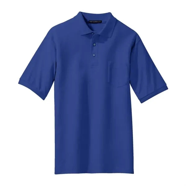 Port Authority Silk Touch Polo With Pocket.