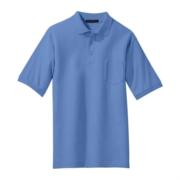 Port Authority Silk Touch Polo With Pocket.