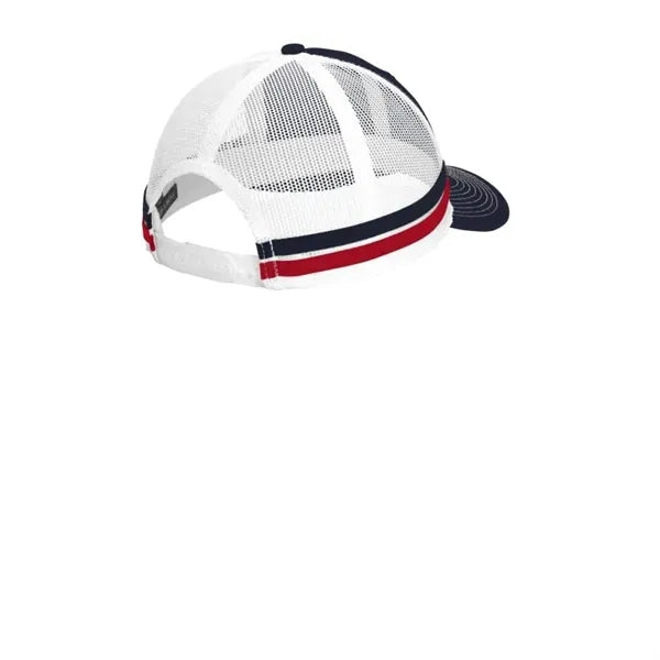 Port Authority Two-Stripe Snapback Trucker Cap.