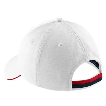 Port Authority Sandwich Bill Cap With Striped Closure.