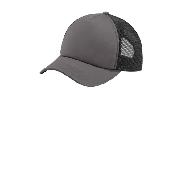 Port Authority 5-Panel Twill Foam Trucker Cap.