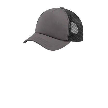 Port Authority 5-Panel Twill Foam Trucker Cap.