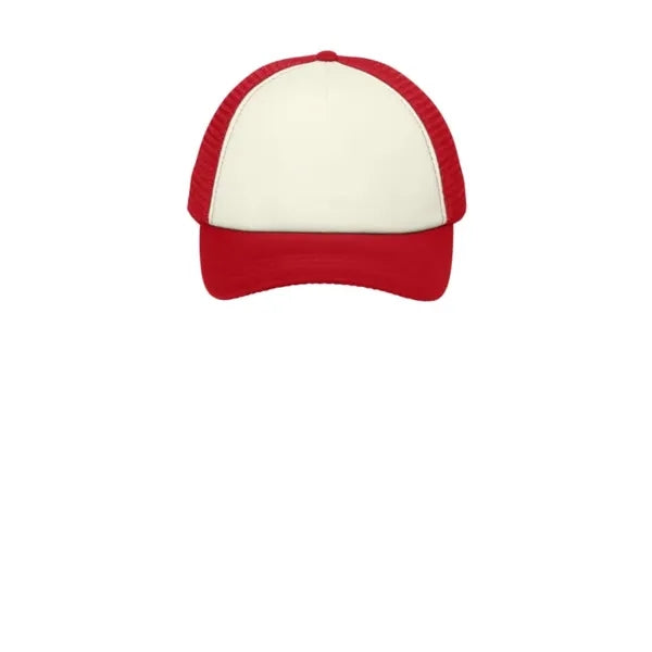 Port Authority 5-Panel Twill Foam Trucker Cap.
