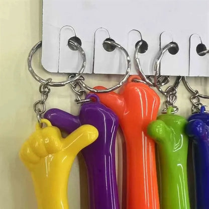 Plastic Funny Ball Pen with keychain