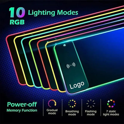 RGB Gaming Mouse Pad with Wireless Charging