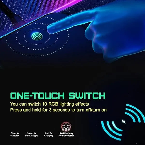 RGB Gaming Mouse Pad with Wireless Charging