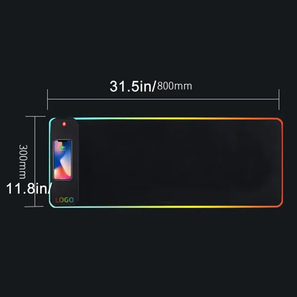 RGB Gaming Mouse Pad with Wireless Charging