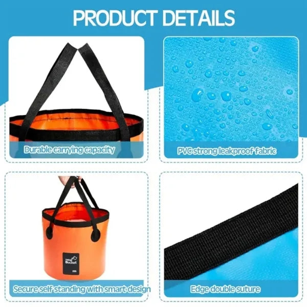 20L Collapsible Bucket with Handle 5 Gallon