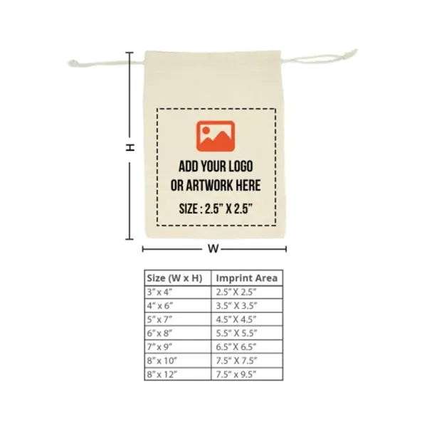 Canvas Drawstring Bags - Printed (Front and Back)