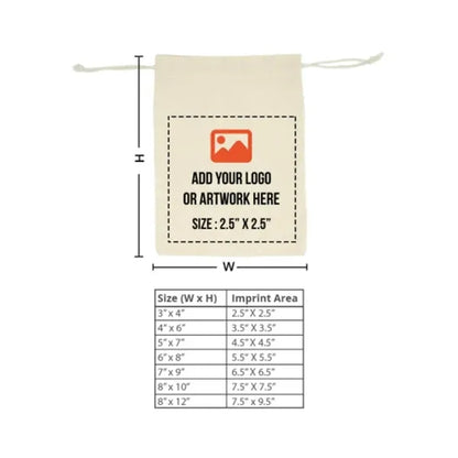 Canvas Drawstring Bags - Printed (Front and Back)