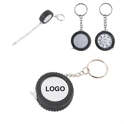 Tire Shape Tape Measure Keychain