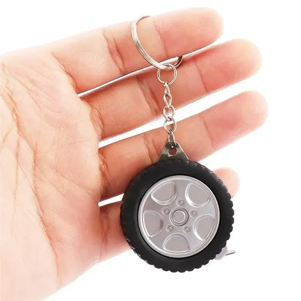 Tire Shape Tape Measure Keychain