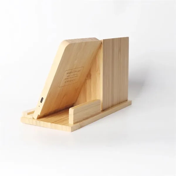 3-in-1 Bamboo 15W Fast Wireless Charging Station