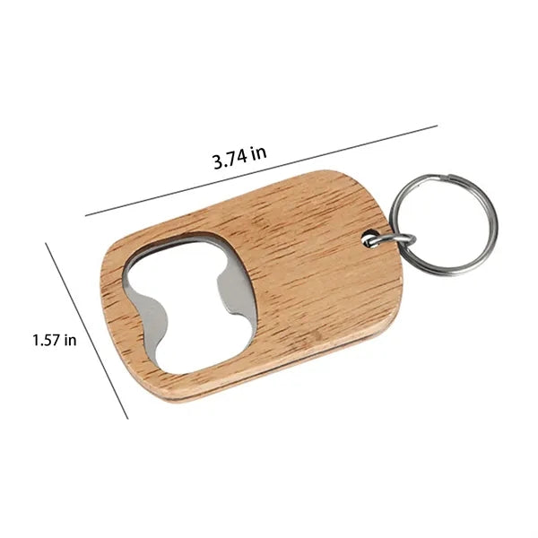 Wooden Bottle Opener Keychain For Beer Outdoor Travel Use